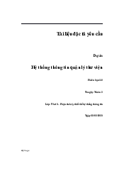 Tài liệu đặc tả yêu cầu - Phân tích thiết kế hệ thống | Đại học Sư Phạm Hà Nội