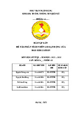 Báo cáo Phân tích những hoạt động của BGO Education môn Hệ thống thông tin quản lý | Học viện Ngân hàng