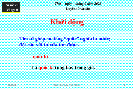 Giáo án điện tử Tiếng Việt 5 Cánh diều: Luyện từ và câu - Luyện tập về từ đồng nghĩa