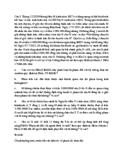 Bài tập học phần Luật hình sự của trường đại học Luật Hà Nội