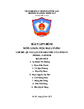 Bài tập nhóm về Quy luật lý do đầy đủ của tư duy môn Logic đại cương | Trường Đại Học Kiểm sát Hà Nội