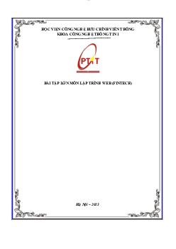 Bài tập lớn môn Lập trình Web đề tài "Website phân tích tài chính" | Học viện Công nghệ Bưu chính Viễn thông