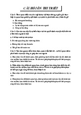 Đề cương môn Triết học Mac- Lênin - Trường Đại học Văn Hiến