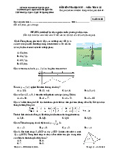 Đề kiểm tra Toán 12 năm 2024 – 2025 trường Nguyễn Khuyến & Lê Thánh Tông – TP HCM (06/10/2024)