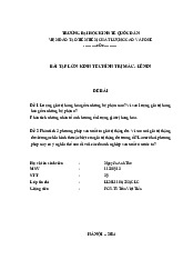 Bài tập lớn KTCT MÁC - Lênin - Kinh tế Chính trị Mác-Lê Nin (KTCT01) | Đại học kinh tế quốc dân NEU