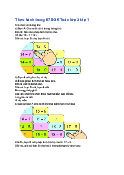 Giải SGK Toán lớp 2 bài 22: Bảng trừ| Chân trời sáng tạo