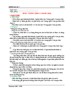 Giáo án Lịch sử 7 Bài 8 sách Kết nối tri thức với cuộc sống