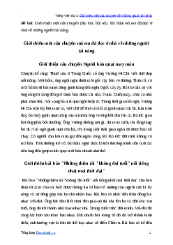 Giới thiệu một câu chuyện về những người tài năng | Văn mẫu Tiếng việt 4| Cánh diều