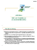 Chương 6 Nhu cầu và động cơ của người tiêu dùng | Môn Hành vi người tiêu dùng - Đại học Kinh Tế Quốc Dân