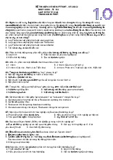 Đề thi giữa kỳ môn Phân tích thiết kế hệ thống | Trường Đại học Bách khoa Hà Nội