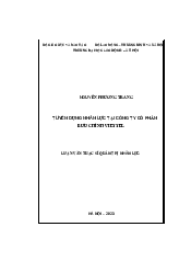 Luận văn thạc sĩ - Quản trị nhân lực | Trường đại học Lao động - Xã hội