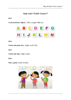 Getting Started: Lesson 7: Tiếng Anh lớp 3 | Explore Our World