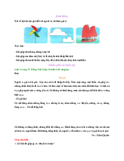 Giải SGK môn Tiếng Việt lớp 2 -  Bài 4: Cô gió | Chân trời sáng tạo