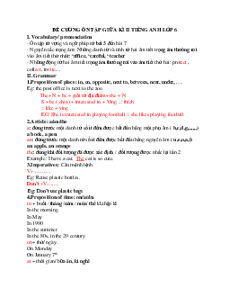 Đề cương ôn tập giữa học kì 2 môn Tiếng Anh 6 i-Learn Smart World | Bộ 2