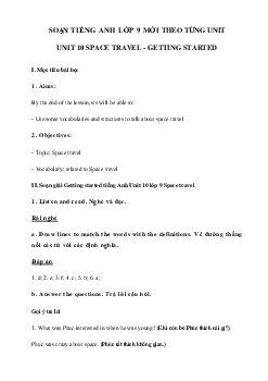 Getting started Unit 10 lớp 9 Space travel