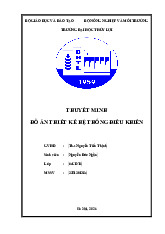 Đồ án Thiết kế hệ thống điều khiển | Trường Đại học Thủy Lợi