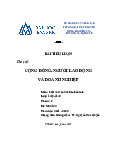 Tiểu luận: Cộng đồng tiểu luận người lao động - Tài liệu tham khảo | Đại học Hoa Sen