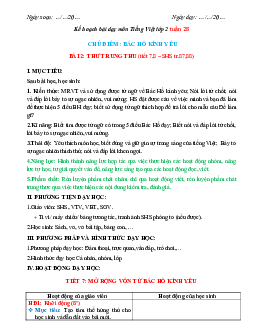 Bài 2: Thư trung thu Tuần 28 Tiết 7, 8 | Giáo án Tiếng Việt 2 học kì 2 | Chân trời sáng tạo
