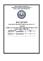 Phân Tích và Thiết Kế Hệ Thống Quản Lý Siêu Thị | Môn Phân tích và thiết kế hệ thống - Đại học Công Nghệ Đông Á