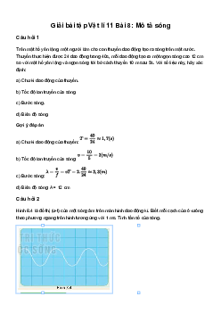 Vật lí 11 Bài 8: Mô tả sóng