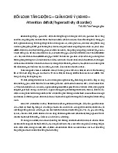 Rối Loạn Tăng Động Giảm Chú Ý (ADHD) | Môn Tâm lý - Đại học Sư phạm Thành phố Hồ Chí Minh