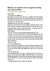 Mẫu Đơn xin nghỉ thai sản của người lao động mới nhất năm 2024