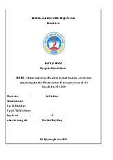Tóm tắt về Vai trò của Nguồn Vốn ODA | Môn Kinh tế đầu tư - Đại học Kinh Tế Quốc Dân