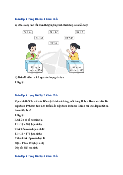 Bài 48: Toán lớp 4 Luyện tập trang 106, 107 Cánh diều
