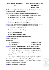 Đề thi thử tốt nghiệp THPT 2025 môn Sinh học bám sát đề minh họa - Đề 40