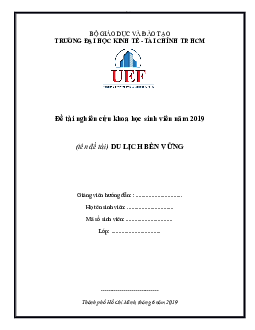 Đề tài nghiên cứu khoa học sinh viên năm 2019 | Đại học Sư Phạm Hà Nội