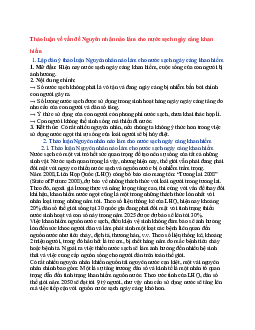 Văn mẫu lớp 6 Cánh diều bài Thảo luận về vấn đề Nguyên nhân nào làm cho nước sạch ngày càng khan hiếm