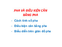 Pha và cách tính số pha | Bài giảng môn Hóa lý | Đại học Bách khoa hà nội