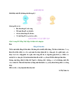 Giải SGK môn Tiếng Việt lớp 2 - Bài 2: Đồng hồ báo thức | Chân trời sáng tạo