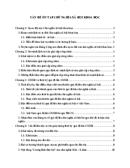 Vấn đề ôn tạp chủ nghĩa xã hội khoa học | Đại học Sư Phạm Hà Nội