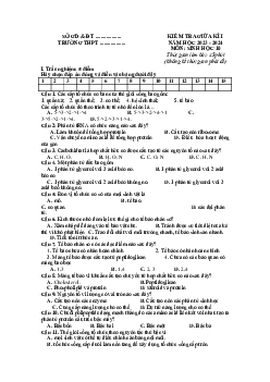 Đề thi giữa học kì 1 lớp 10 năm 2023 - 2024 sách Chân trời sáng tạo | Sinh học 10 đề 4