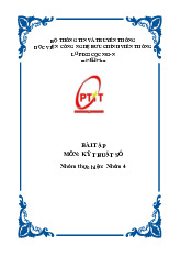 Bài tập môn Kỹ thuật số | Học viện Công Nghệ Bưu Chính Viễn Thông