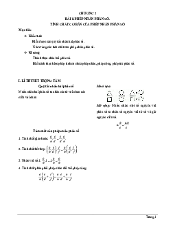 Chuyên đề phép nhân phân số, tính chất cơ bản của phép nhân phân số Toán 6