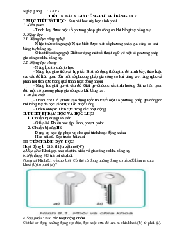 Giáo án Công nghệ 8 Tiết 18 bài 8: Gia công cơ khí bằng tay | Kết nối tri thức