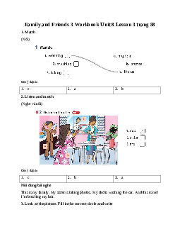 Family and Friends 3 Workbook Unit 8 Lesson 3 trang 58