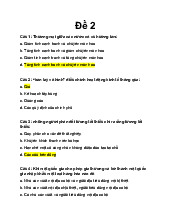 Đề 2 - Kinh tế vi mô: Đề kiểm tra kiến thức lớp học