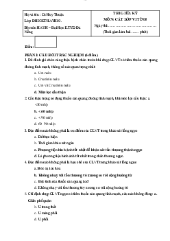 Bài thi giữa kì môn Cắt lớp vi tính | Trường Đại học Kỹ thuật Y - Dược Đà Nẵng