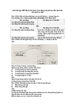 Giải bài tập SBT Địa lý 10 bài 8: Tác động của nội lực đến địa hình bề mặt Trái đất