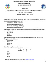 Câu hỏi tham khảo môn Xác suất tham khảo  | Trường Đại học Kinh tế Quốc dân