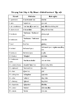 Giải Tiếng Anh 6 Unit 2: Từ vựng | Global Success