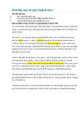 Describe one of your typical days - Ngôn ngữ học đối chiếu | Đại học Mở Hà Nội