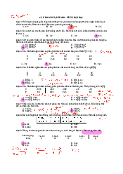 Câu hỏi ôn tập - Câu hỏi và bài tập ôn tập môn học Thống kê xã hội học