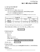 Tổng hợp bài tập Hóa Đại Cương | Trường Đại học Luật TPHCM