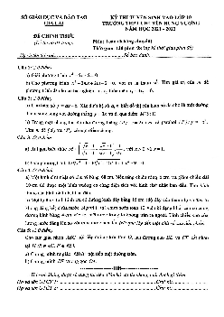 Đề thi vào 10 môn Toán năm 2021 – 2022 trường chuyên Hùng Vương – Gia Lai