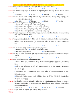 TOP 60 câu trắc nghiệm Toán 11 Chương 4: quan hệ song song trong không gian