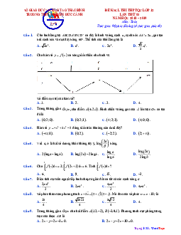 Đề thi thử Toán THPTQG 2019 lần 3 trường Nguyễn Đức Cảnh – Thái Bình